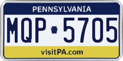 PA license plate MQP5705