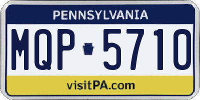 PA license plate MQP5710