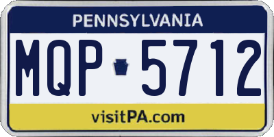 PA license plate MQP5712