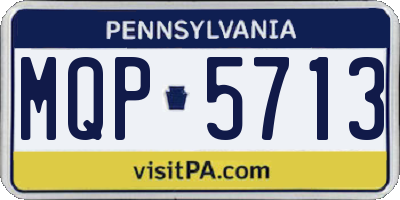 PA license plate MQP5713