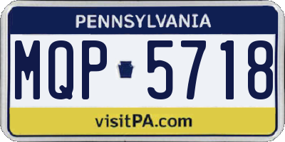 PA license plate MQP5718