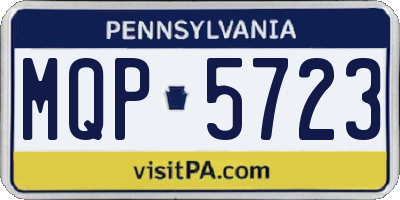 PA license plate MQP5723