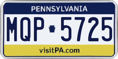 PA license plate MQP5725