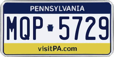 PA license plate MQP5729