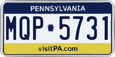 PA license plate MQP5731