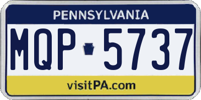 PA license plate MQP5737