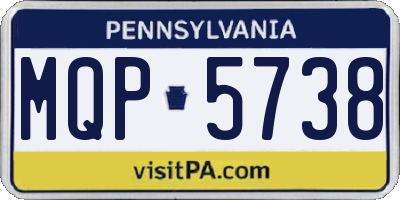 PA license plate MQP5738