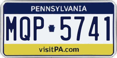 PA license plate MQP5741