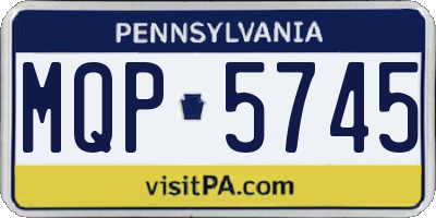 PA license plate MQP5745