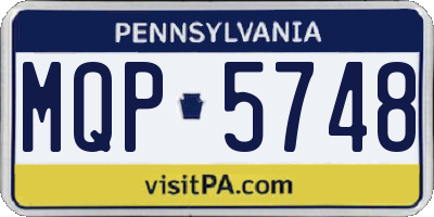 PA license plate MQP5748