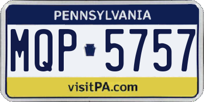 PA license plate MQP5757