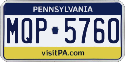 PA license plate MQP5760