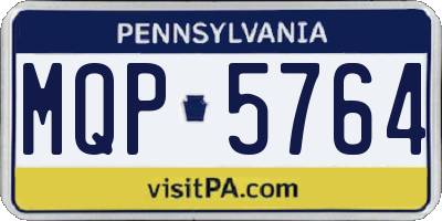 PA license plate MQP5764
