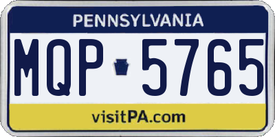 PA license plate MQP5765