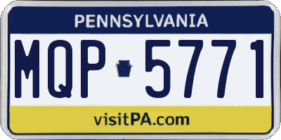 PA license plate MQP5771