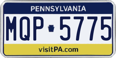 PA license plate MQP5775