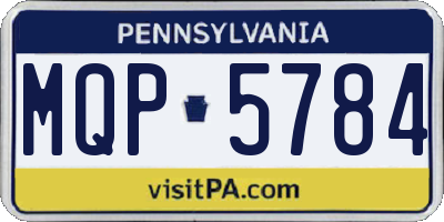 PA license plate MQP5784