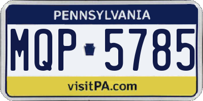 PA license plate MQP5785