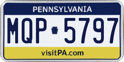 PA license plate MQP5797