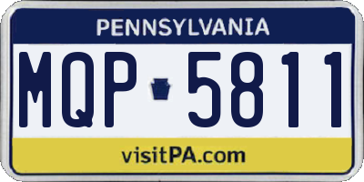 PA license plate MQP5811