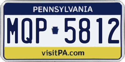 PA license plate MQP5812