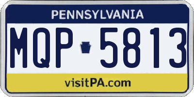 PA license plate MQP5813