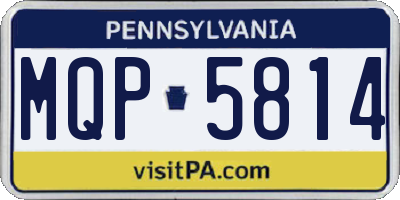PA license plate MQP5814