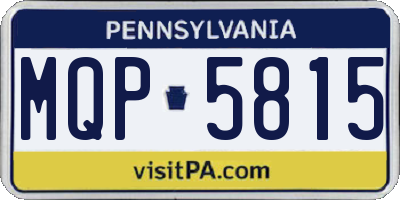 PA license plate MQP5815
