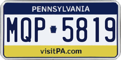 PA license plate MQP5819