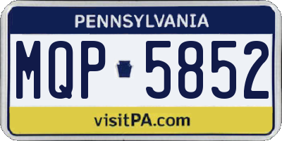PA license plate MQP5852