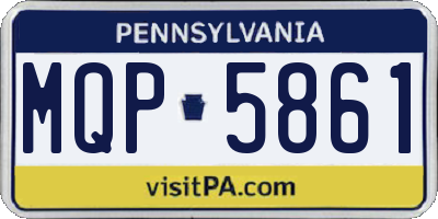 PA license plate MQP5861