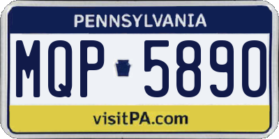 PA license plate MQP5890