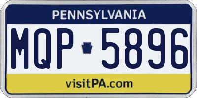 PA license plate MQP5896