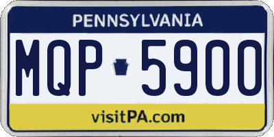 PA license plate MQP5900