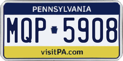PA license plate MQP5908