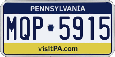 PA license plate MQP5915
