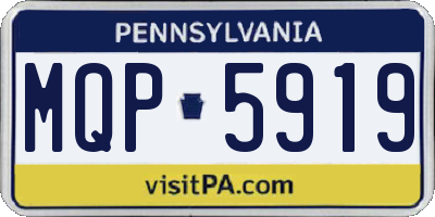 PA license plate MQP5919