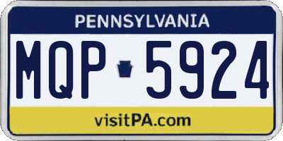 PA license plate MQP5924