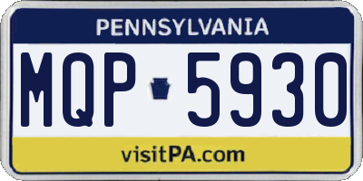 PA license plate MQP5930