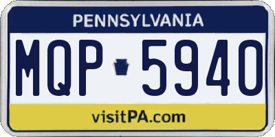 PA license plate MQP5940