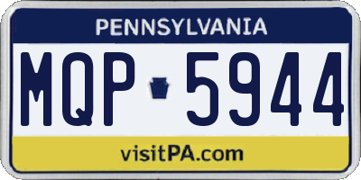 PA license plate MQP5944