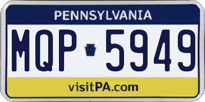 PA license plate MQP5949