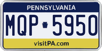 PA license plate MQP5950