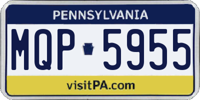 PA license plate MQP5955