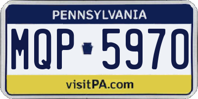 PA license plate MQP5970