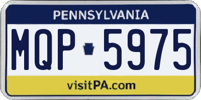 PA license plate MQP5975