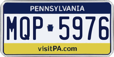PA license plate MQP5976