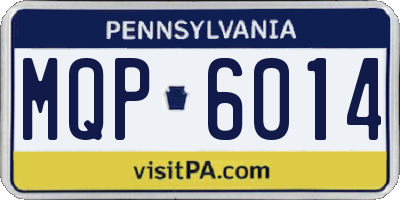 PA license plate MQP6014