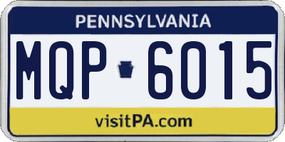 PA license plate MQP6015