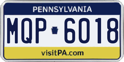 PA license plate MQP6018